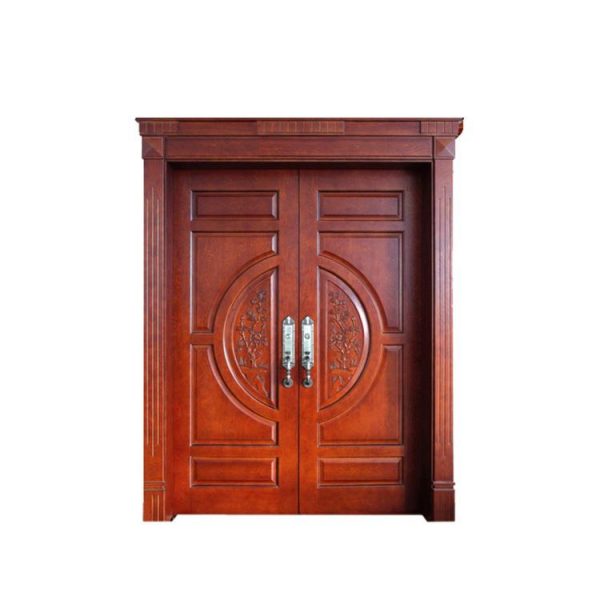 China WDMA Double Wooden Main Entrance Door Design