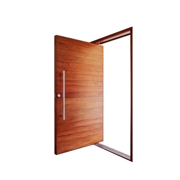 WDMA Elegant Painted Surface Glass Wooden Pivot Entry Doors