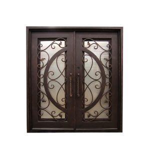 WDMA Elegant Safety Double Entry Main Door Window Wrought Iron Gates Designs