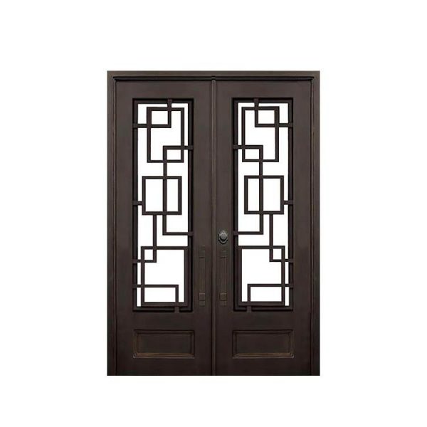China WDMA Elegant Safety Double Entry Main Door Window Wrought Iron Gates Designs