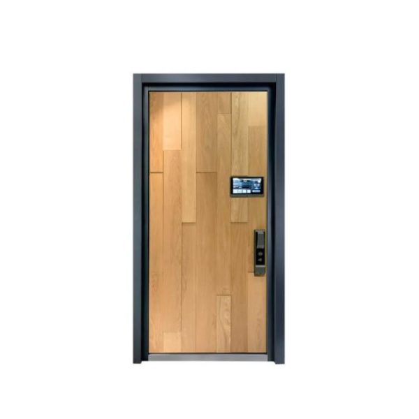 China WDMA Entrance Single Leaf Aluminium Casting Steel Shop Front Swing Panel Door Specification