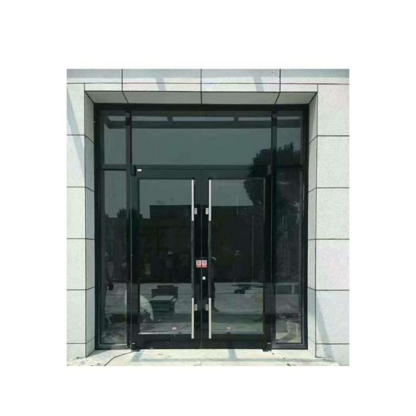 China WDMA European Style Frameless Entry Center Pivot Slides Hinges Glass Door