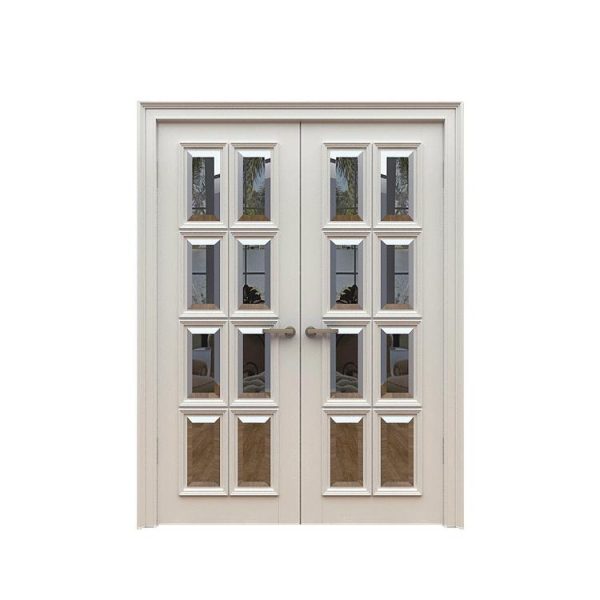China WDMA Exterior Teak Wood Main Door Double Wood Door Frame Designs