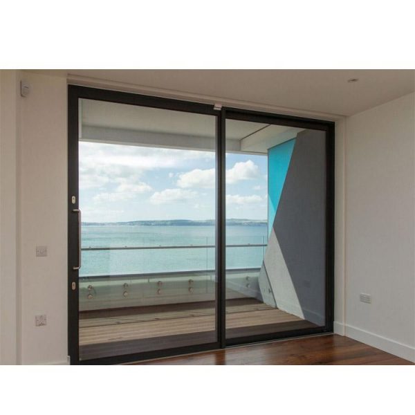 WDMA Finished Surface And Waterproof Aluminum Powder Coated Removing Auto Sliding Glass Door For Balcony