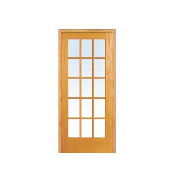 China WDMA Foreign Modern Kitchen Sold Cherry Solid Wood Interior Door With Jalousie Design For Bathroom And Stall