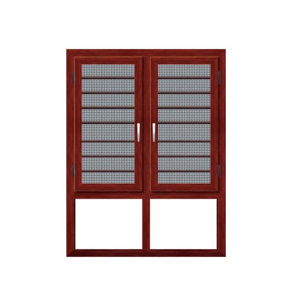 WDMA glass window wood grain window Aluminum Casement Window