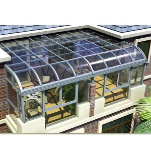 WDMA Grey Color Laminated Glass House Free Standing Sun Rooms sunroom Kit