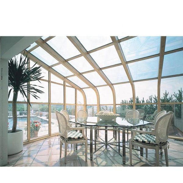 China WDMA Grey Color Laminated Glass House Free Standing Sun Rooms sunroom Kit
