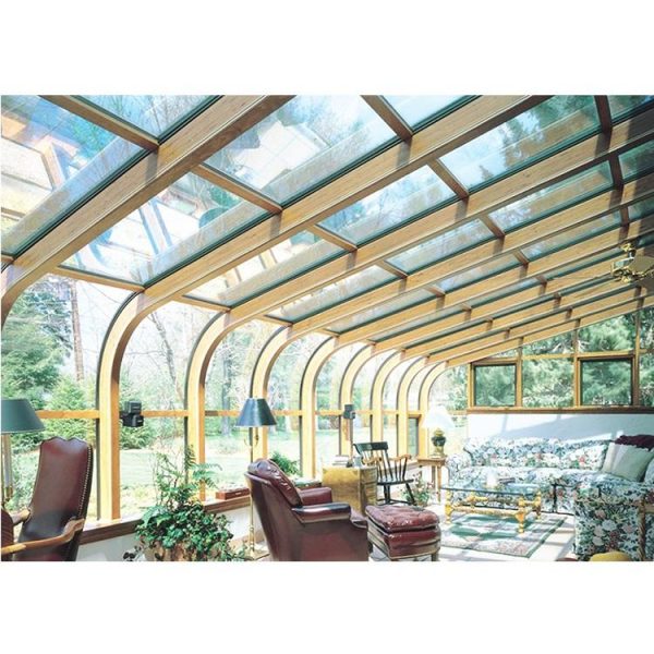 China WDMA Grey Color Latest Design Prefab Glass Garden House Sunroom With Aluminum Extrusion Profile