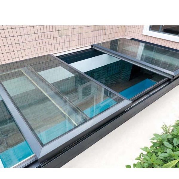 China WDMA Hurricane Proof Soundproof Double Glazed Tempered Glass Flat Skyview Roof Window And Door Balcony