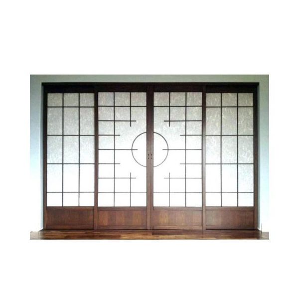 China WDMA Interior Glass Kitchen Wood Pocket Door Design