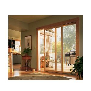 WDMA Korean Apartments Watertight Folding Sliding Patio Beech Wood Door For Interior Room