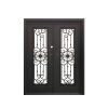 WDMA wrought iron doors with glass
