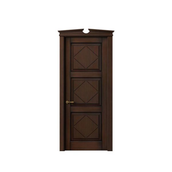 China WDMA Luxurious Luxury Classic Italian Interior Ready Made House Solid Merbau Double Wooden Mosque Acoustic Door With Decorated Glass