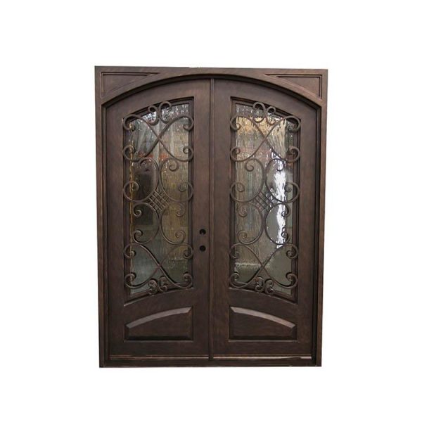 WDMA wrought iron and glass doors iron arch door
