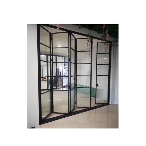 WDMA Luxury Design Double Glazing Soundproof Folding Doors Transparent In Pakistan