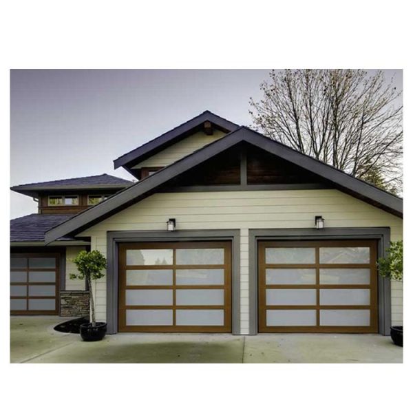 WDMA Modern Design Easy To Install Aluminum Roll Up 9x8 Folding Cheap Frosted Glass Garage Door
