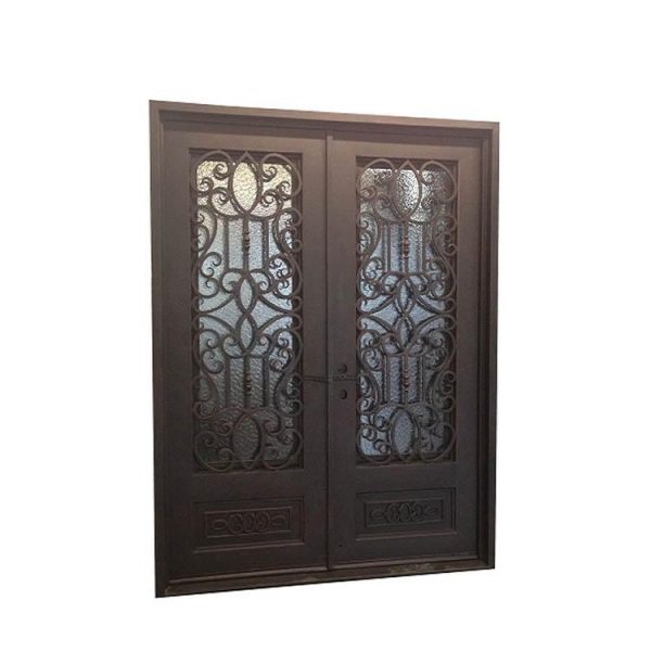 WDMA Modern Elegant Safety Iron Single Entry Door With Net Design From China