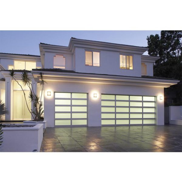 China WDMA Modern Sectional Garage Doors For Sale Remote Control Frosted Glass Garage Door