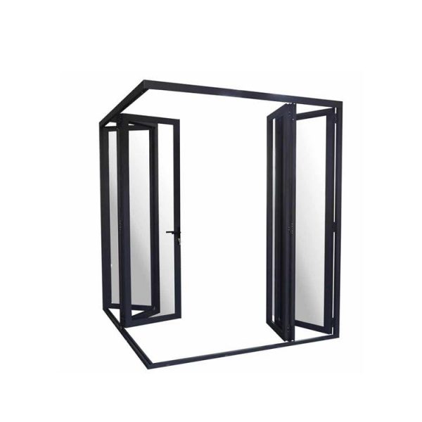 China WDMA New Design Manufacturer Customized Modern Exterior Foldable Glass Aluminium Bi-Folding Door
