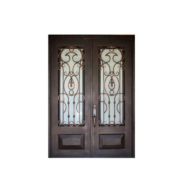 WDMA New Outdoor Double Wrought Iron Grill Window Door Design