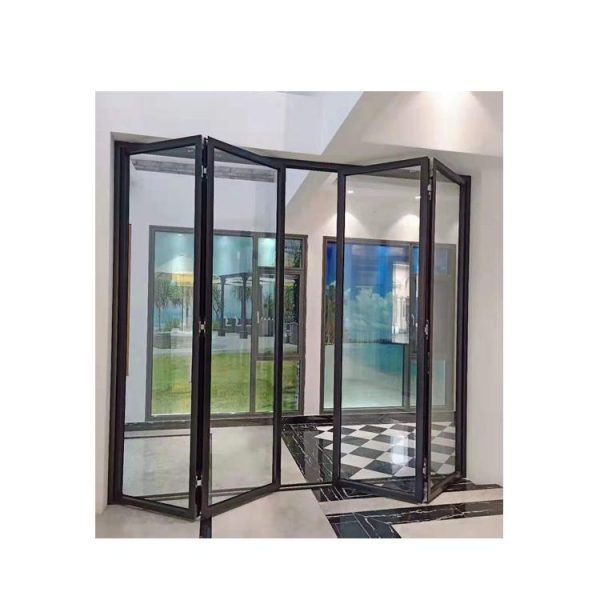China WDMA Oem White Smart Slimline Aluminium Bifold Doors Commercial Use