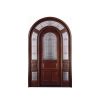 WDMA One And Half Wooden Main Entrance Unequal Half Swinging Wooden Temple Door With Dragon Carved Design