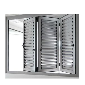WDMA Outdoor Fireproof Brown Aluminium Window And Door Louver Shutter System