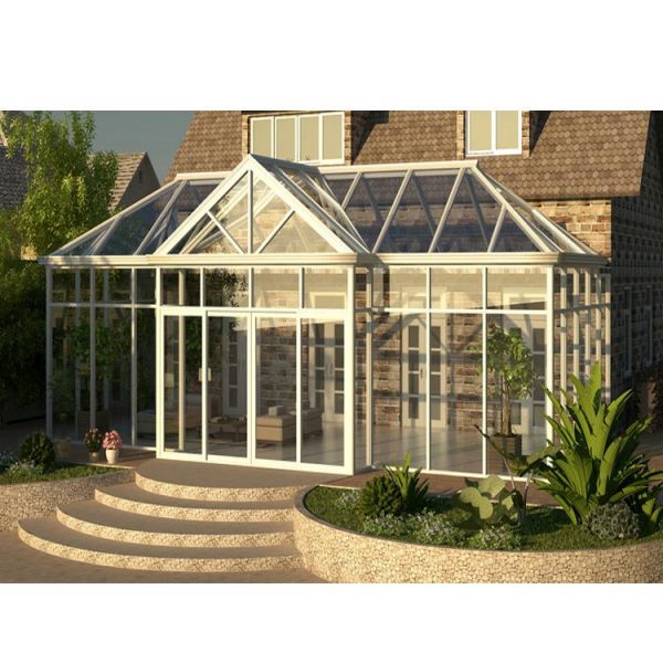 China WDMA Outdoor Lowes Prefabricated Aluminium Frame Patio Glass Garden Room Enclosure Sunroom Conservatory