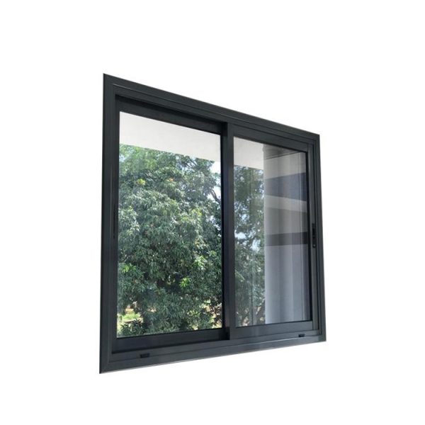 China WDMA Powder Coating Aluminium Frame 3 Tracks Sliding Glass Window With Grill Design