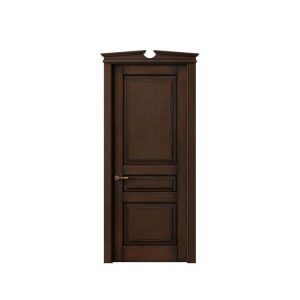 WDMA PVC Composite Prehung Indoor Wooden House Door With Window Frame And Vent For Home