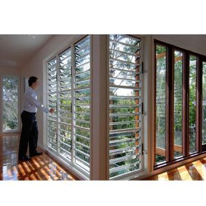 WDMA Residential Aluminum Tinted Double Glazed Glass Louvers Jalouzie Jalousie Window Shutters Sizes Prices
