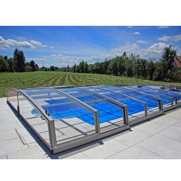 WDMA Retractable Aluminum Polycarbonate Swimming High Pool Cover Enclosures