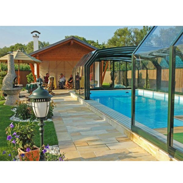 China WDMA glass pool cover Aluminum Sunroom