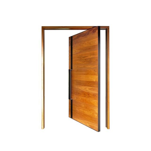 WDMA Shandong Manufacture 180 Degree Hinge Solid Wooden Pivot Door