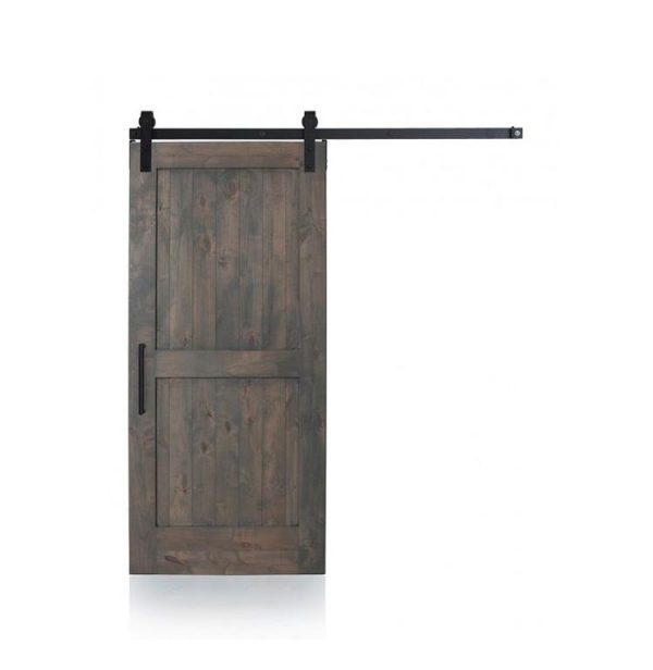 China WDMA Sliding Double Wood Barn Door Glass Design Pure Teak Wood Door Pictures Price