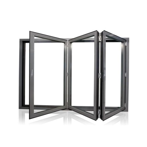 China WDMA Soundproof Black Aluminum Double Glazed Opening Folding Balcony Windows And Door Australia Standard