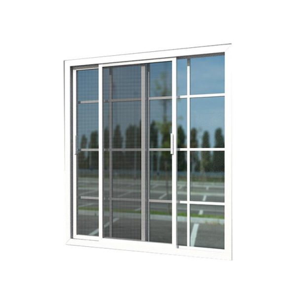 China WDMA Strong Frame Double Tempered Glass Sliding Window With Iron Window Grill Design For Sales