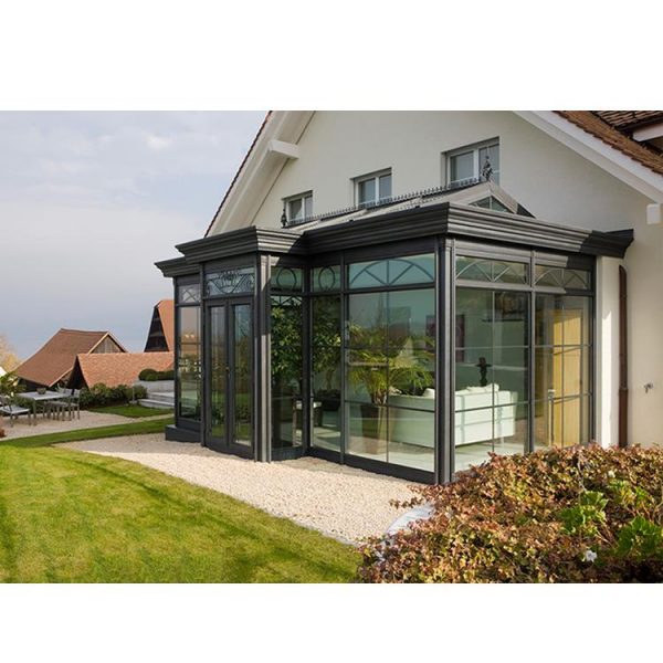 China WDMA Sunrooms Roof Panels Glass Houses With Tempered Glass Prices