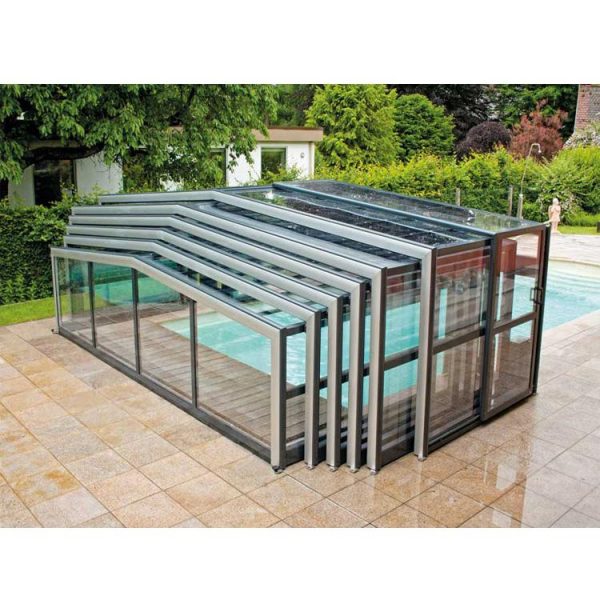 WDMA Telescopic Pool Enclosures Aluminum Retractable Pergola Roof Awning