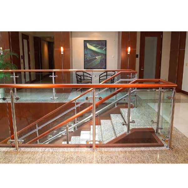 WDMA Veranda Balcony Aluminium U Channel Glass Stair Railing Stainless Steel