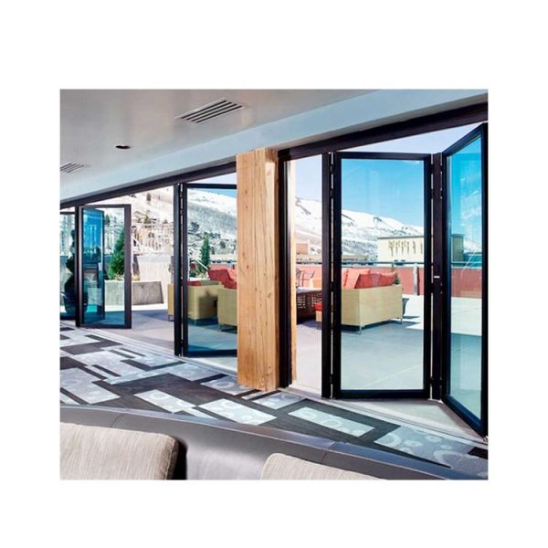 WDMA White Aluminum Bi Fold Doors External Aluminium Folding Door