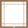 WDMA 48x48 (47.5 x 47.5 inch) Oak Wood Dark Brown Bronze Aluminum Crank out Awning Window with Prairie Grilles