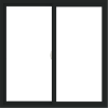 WDMA 48x48 (47.5 x 47.5 inch) Vinyl uPVC Black Slide Window without Grids Interior