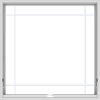 WDMA 48x48 (47.5 x 47.5 inch) White Vinyl uPVC Crank out Awning Window with Prairie Grilles