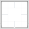 WDMA 48x48 (47.5 x 47.5 inch) White Vinyl uPVC Crank out Awning Window without Grids with Victorian Grills