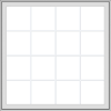 WDMA 48x48 (47.5 x 47.5 inch) White uPVC Vinyl Push out Awning Window with Colonial Grids Exterior