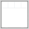 WDMA 48x48 (47.5 x 47.5 inch) White uPVC Vinyl Push out Awning Window with Fractional Grilles