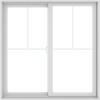 WDMA 48X48 (47.5 x 47.5 inch) White uPVC/Vinyl Sliding Window with Fractional Grilles