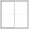 WDMA 48X48 (47.5 x 47.5 inch) White uPVC/Vinyl Sliding Window with Colonial Grilles